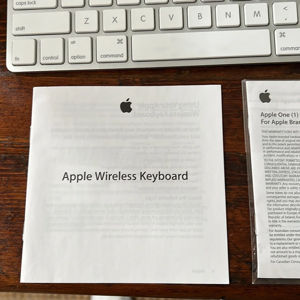 Version one of the Apple Wireless Keyboard. Never Used.